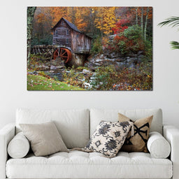 Autumn at the Grist Mill - NicheCanvas