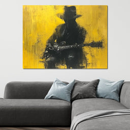 Golden Melody Silhouette - NicheCanvas