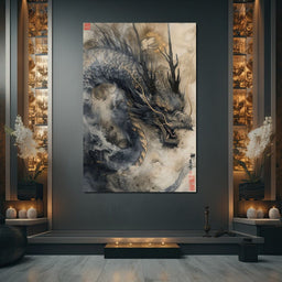 Mystic Dragon Tempest - NicheCanvas