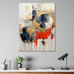 Golden Royal Geometric Harmony 04 - Wildrose Creations - NicheCanvas