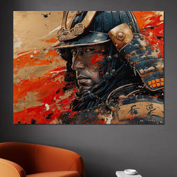 Samurai Solitude in Battle - NicheCanvas