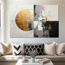 Golden Geometric Serenity - Tanni Cylon - NicheCanvas