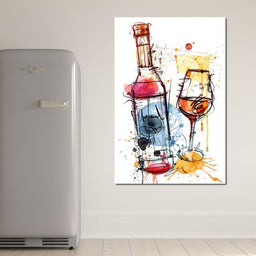 Red Wine Splash - NicheCanvas