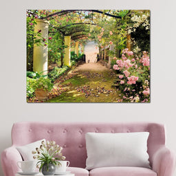 Floral Walkway - NicheCanvas