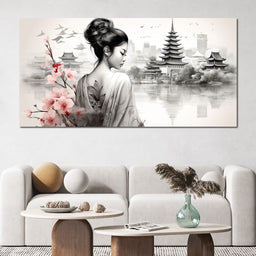 Ethereal Geisha Serenity - NicheCanvas