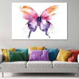 Watercolor Tricolor Butterfly - NicheCanvas