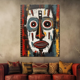 Tribal Mask 15 - Sakeem Gibbs - NicheCanvas