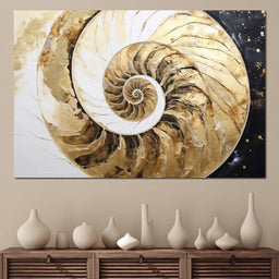 Golden Nautilus Reverie - Tanni Cylon - NicheCanvas