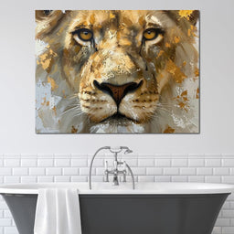 Golden Gaze of the Sovereign - NicheCanvas