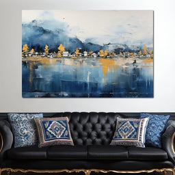 Mystical Forest Lake Abstract  - NicheCanvas