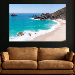 Turquoise Serenity Shores - NicheCanvas