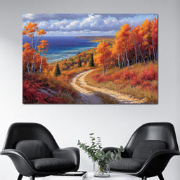 Autumnal Coastal Reverie - NicheCanvas