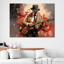 Trumpeter Serenade in Fedora - NicheCanvas