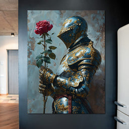 Knight of the Velvet Bloom - NicheCanvas