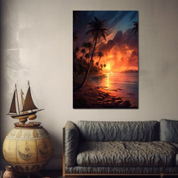 Breathtaking Sunset in California - NicheCanvas