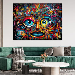 Vibrant Doodle Cyberpunk - NicheCanvas