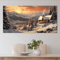 Christmas Cottage - NicheCanvas