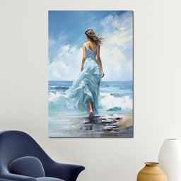 Azure Serenity Stroll - NicheCanvas