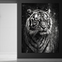 Tiger in Black & White - NicheCanvas