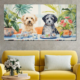 Teatime Tails and Blossoms - NicheCanvas