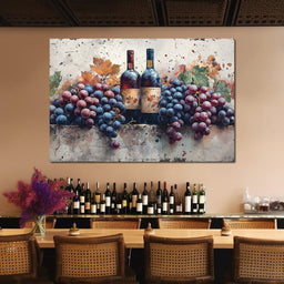 Wine & Grapes - NicheCanvas