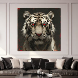 Tiger Gaze in Ember Hue - NicheCanvas