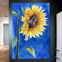 Watercolor Sunflower - NicheCanvas