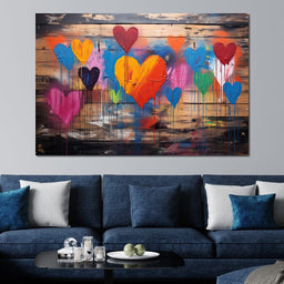 Spectrum of Embracing Hearts - NicheCanvas