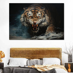 Angry Siberian Tiger - NicheCanvas