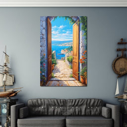 Open Door to the Sea - NicheCanvas