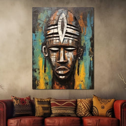 Tribal Mask 18 - Sakeem Gibbs - NicheCanvas