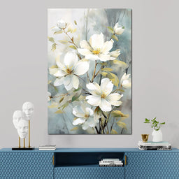 Ethereal Blooms in Mist - NicheCanvas