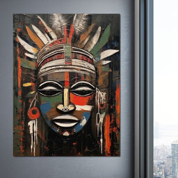 Tribal Mask 14 - Sakeem Gibbs - NicheCanvas