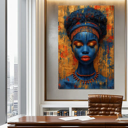 Sapphire Dreams Golden Peace - NicheCanvas