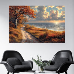 Autumn Seaside Reverie - NicheCanvas