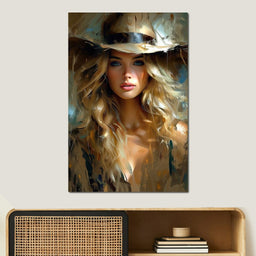 Golden Serenity Portrait - NicheCanvas