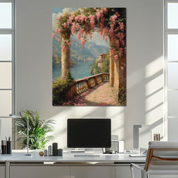 Blossomed Lakeside Retreat - NicheCanvas