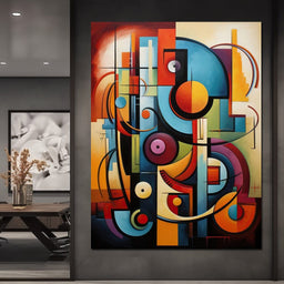 Mosaic of Colorful Cubism - NicheCanvas