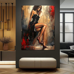 Alluring Legs Sleek Noir Elegance - NicheCanvas