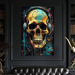 Technopunk Skull 2 - Raven Blackwood - NicheCanvas
