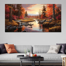 Magnificent Autum By The Lake - NicheCanvas