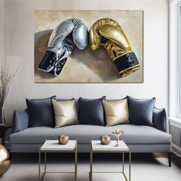 Golden Duel of Titans - NicheCanvas