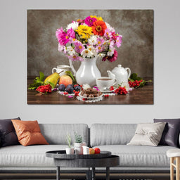 Flowers, Fruits, Chocolate & Coffee - NicheCanvas