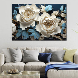 Lovely White Roses - Wildrose Creations - NicheCanvas