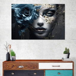 Ethereal Metallic Bloom - NicheCanvas