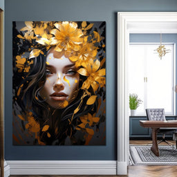 Golden Petal Crown - NicheCanvas