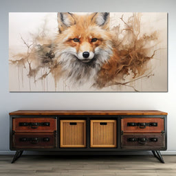 Acrylic Fox in a Fawn Whisker Dream - NicheCanvas