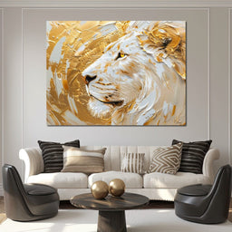 Golden Monarch Lion - NicheCanvas