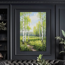 Birch Forest Springtime - NicheCanvas