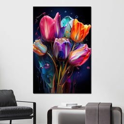 Luminous Tulip Dreamscape - NicheCanvas